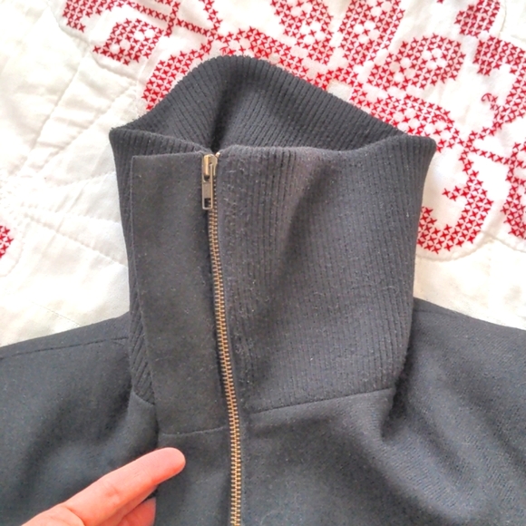 IMPROVD Fitted Blazer jacket tuxedo wool blend Funnel neck classic - Picture 8 of 16